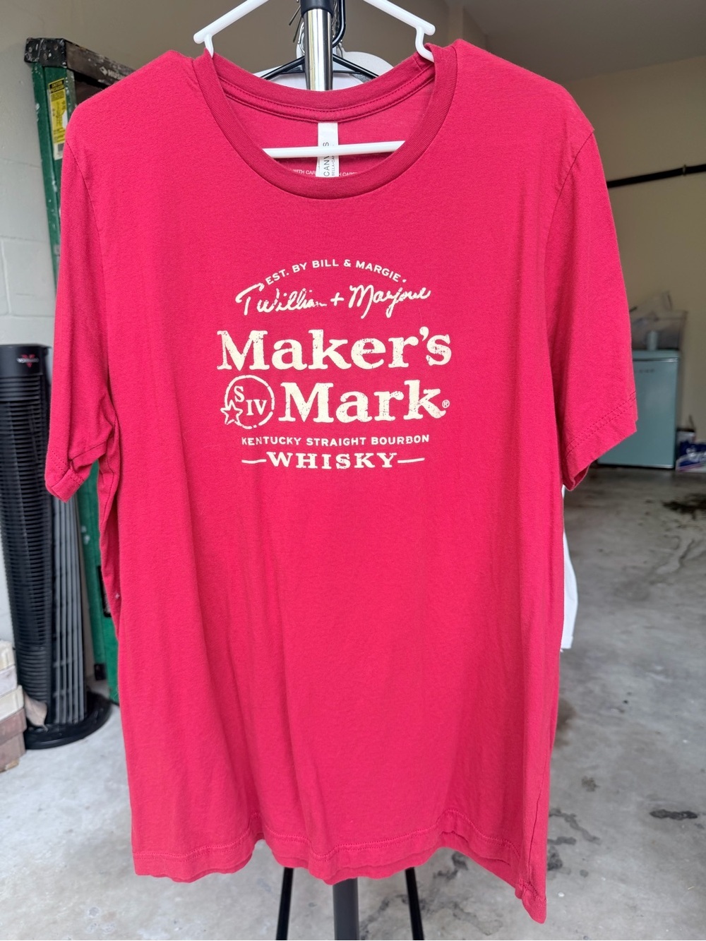 Bella Canvas Men's Maker's Mark Whiskey Red Logo Tee